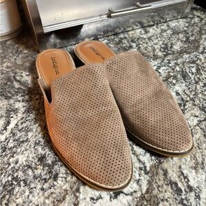 Indigo rd. Taupe Perforated Mules